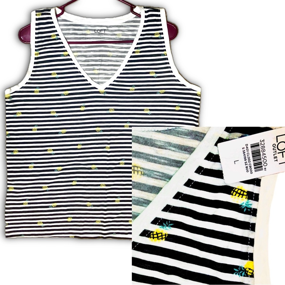 Brand New with tags Women’s LOFT v-neck tank top. Size large